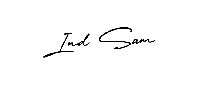 Ind Sam stylish signature style. Best Handwritten Sign (AmerikaSignatureDemo-Regular) for my name. Handwritten Signature Collection Ideas for my name Ind Sam. Ind Sam signature style 3 images and pictures png
