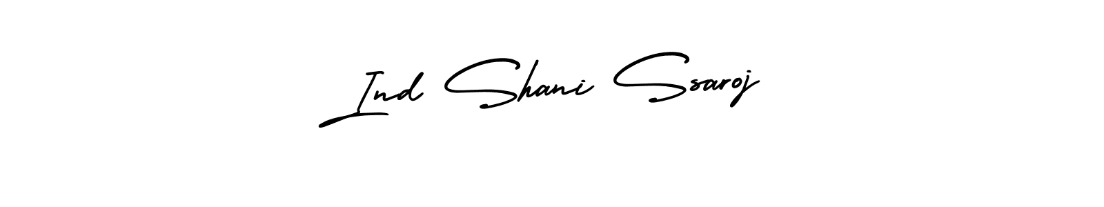 if you are searching for the best signature style for your name Ind Shani Ssaroj. so please give up your signature search. here we have designed multiple signature styles  using AmerikaSignatureDemo-Regular. Ind Shani Ssaroj signature style 3 images and pictures png