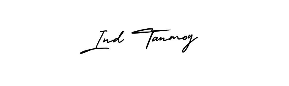 You should practise on your own different ways (AmerikaSignatureDemo-Regular) to write your name (Ind Tanmoy) in signature. don't let someone else do it for you. Ind Tanmoy signature style 3 images and pictures png