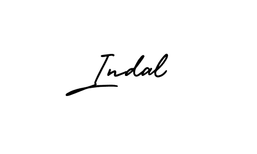 How to make Indal name signature. Use AmerikaSignatureDemo-Regular style for creating short signs online. This is the latest handwritten sign. Indal signature style 3 images and pictures png