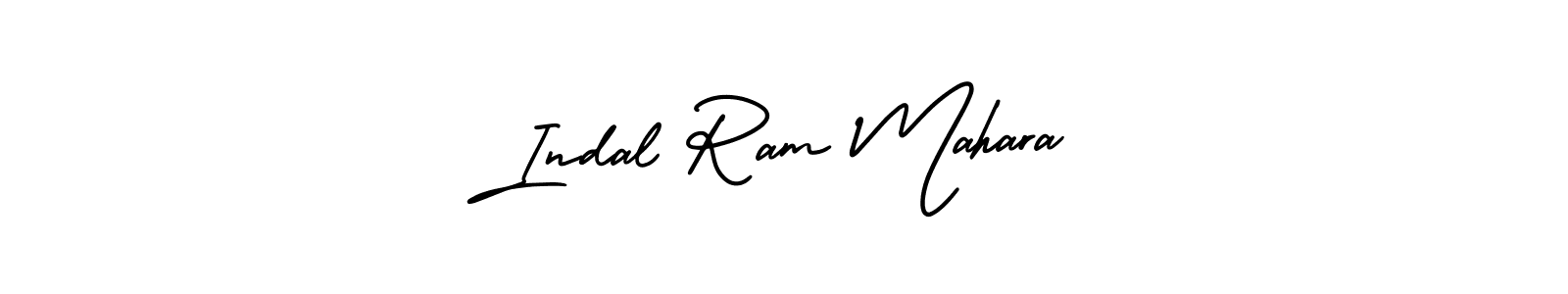 Use a signature maker to create a handwritten signature online. With this signature software, you can design (AmerikaSignatureDemo-Regular) your own signature for name Indal Ram Mahara. Indal Ram Mahara signature style 3 images and pictures png