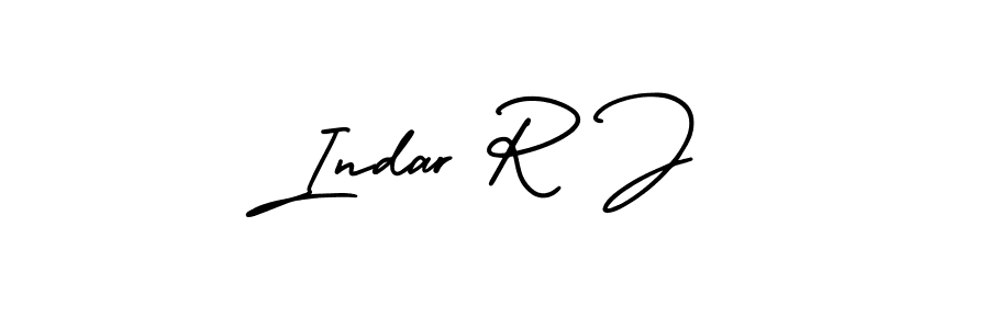 Indar R J stylish signature style. Best Handwritten Sign (AmerikaSignatureDemo-Regular) for my name. Handwritten Signature Collection Ideas for my name Indar R J. Indar R J signature style 3 images and pictures png