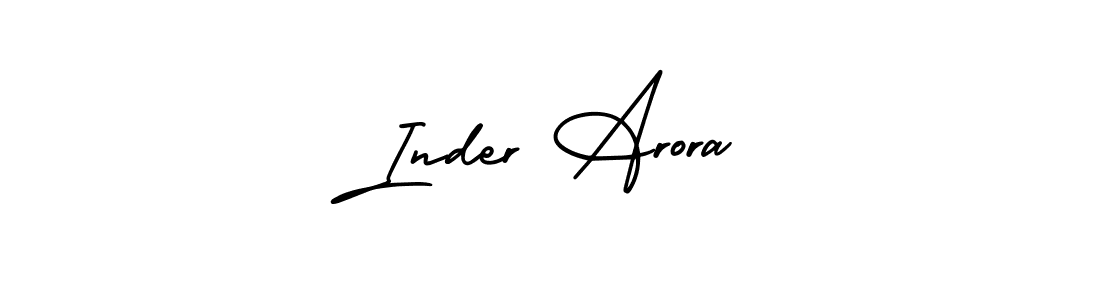 Also we have Inder Arora name is the best signature style. Create professional handwritten signature collection using AmerikaSignatureDemo-Regular autograph style. Inder Arora signature style 3 images and pictures png