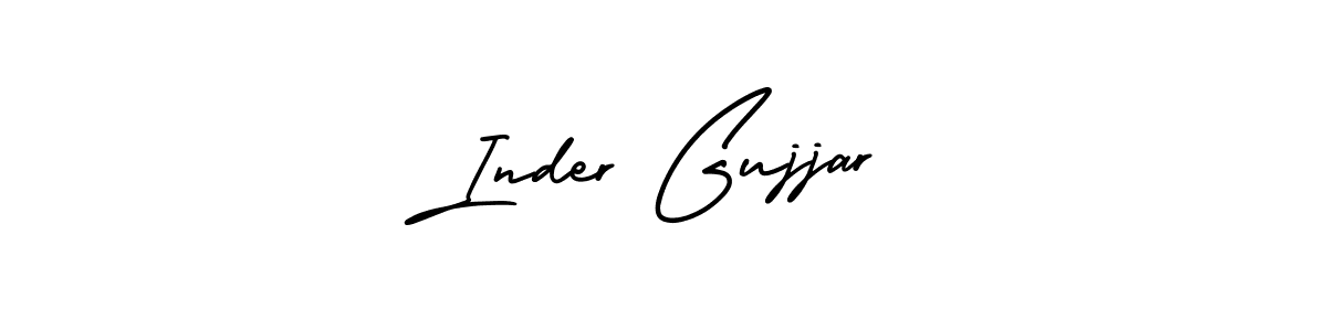 This is the best signature style for the Inder Gujjar name. Also you like these signature font (AmerikaSignatureDemo-Regular). Mix name signature. Inder Gujjar signature style 3 images and pictures png