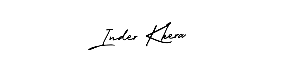 Also You can easily find your signature by using the search form. We will create Inder Khera name handwritten signature images for you free of cost using AmerikaSignatureDemo-Regular sign style. Inder Khera signature style 3 images and pictures png