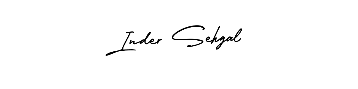 You should practise on your own different ways (AmerikaSignatureDemo-Regular) to write your name (Inder Sehgal) in signature. don't let someone else do it for you. Inder Sehgal signature style 3 images and pictures png
