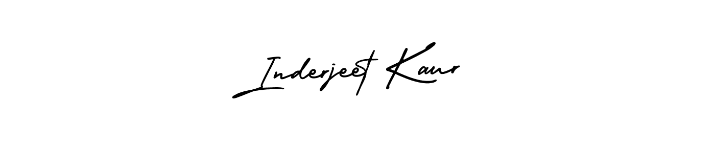 You should practise on your own different ways (AmerikaSignatureDemo-Regular) to write your name (Inderjeet Kaur) in signature. don't let someone else do it for you. Inderjeet Kaur signature style 3 images and pictures png