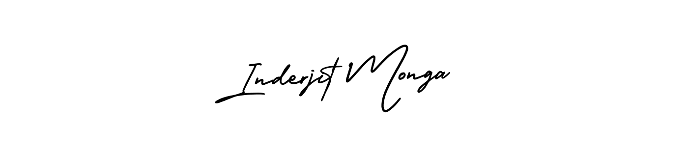 How to Draw Inderjit Monga signature style? AmerikaSignatureDemo-Regular is a latest design signature styles for name Inderjit Monga. Inderjit Monga signature style 3 images and pictures png