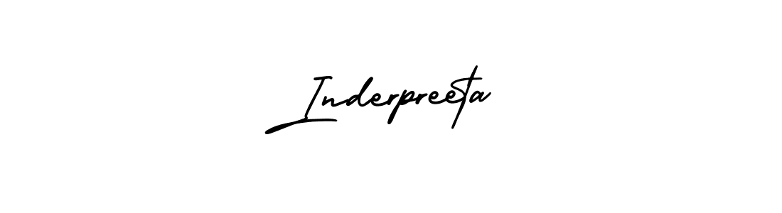 Make a beautiful signature design for name Inderpreeta. With this signature (AmerikaSignatureDemo-Regular) style, you can create a handwritten signature for free. Inderpreeta signature style 3 images and pictures png