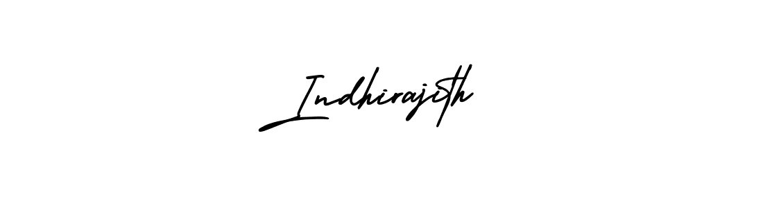 The best way (AmerikaSignatureDemo-Regular) to make a short signature is to pick only two or three words in your name. The name Indhirajith include a total of six letters. For converting this name. Indhirajith signature style 3 images and pictures png