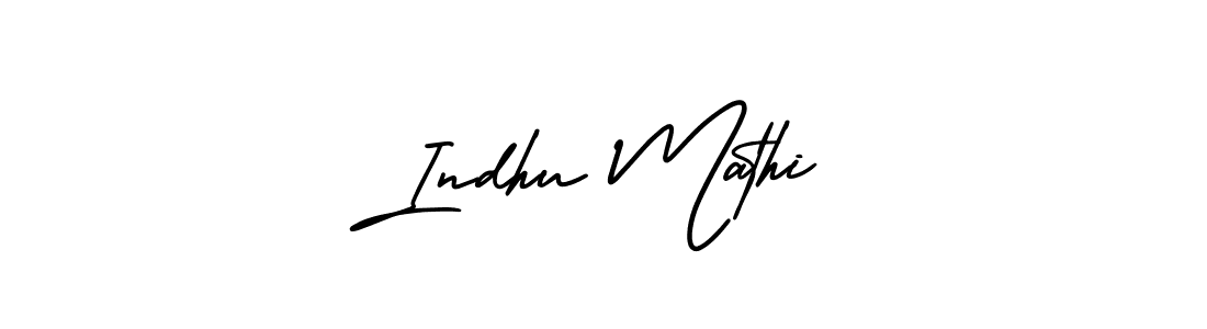 Indhu Mathi stylish signature style. Best Handwritten Sign (AmerikaSignatureDemo-Regular) for my name. Handwritten Signature Collection Ideas for my name Indhu Mathi. Indhu Mathi signature style 3 images and pictures png