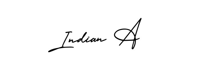 The best way (AmerikaSignatureDemo-Regular) to make a short signature is to pick only two or three words in your name. The name Indian A include a total of six letters. For converting this name. Indian A signature style 3 images and pictures png