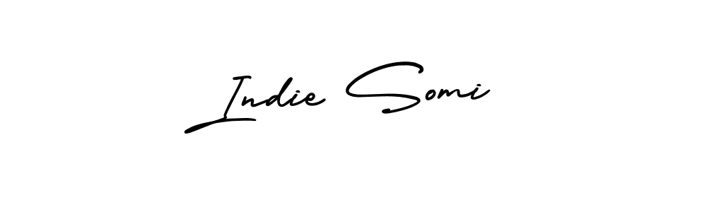 How to Draw Indie Somi signature style? AmerikaSignatureDemo-Regular is a latest design signature styles for name Indie Somi. Indie Somi signature style 3 images and pictures png
