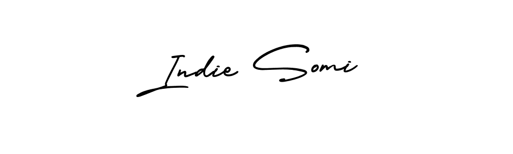 Create a beautiful signature design for name Indie Somi. With this signature (AmerikaSignatureDemo-Regular) fonts, you can make a handwritten signature for free. Indie Somi signature style 3 images and pictures png