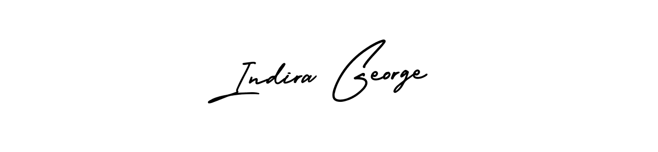 How to make Indira George name signature. Use AmerikaSignatureDemo-Regular style for creating short signs online. This is the latest handwritten sign. Indira George signature style 3 images and pictures png