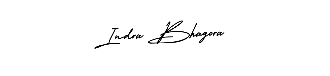 Create a beautiful signature design for name Indra Bhagora. With this signature (AmerikaSignatureDemo-Regular) fonts, you can make a handwritten signature for free. Indra Bhagora signature style 3 images and pictures png