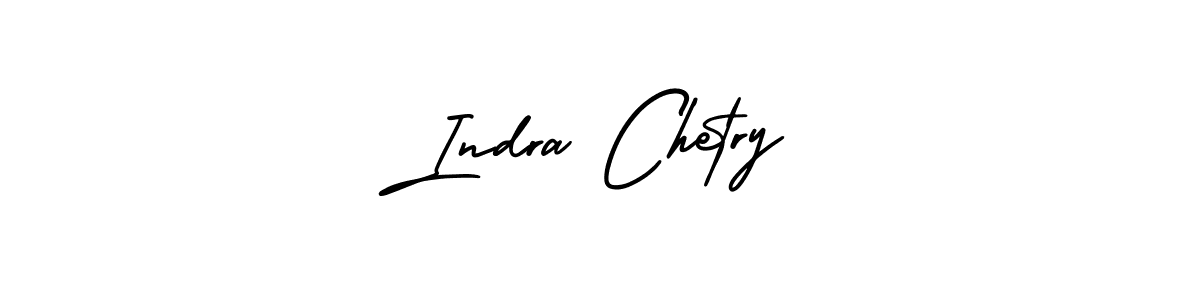 How to make Indra Chetry name signature. Use AmerikaSignatureDemo-Regular style for creating short signs online. This is the latest handwritten sign. Indra Chetry signature style 3 images and pictures png