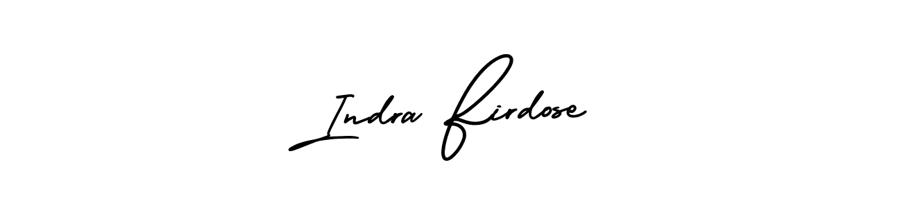 This is the best signature style for the Indra Firdose name. Also you like these signature font (AmerikaSignatureDemo-Regular). Mix name signature. Indra Firdose signature style 3 images and pictures png