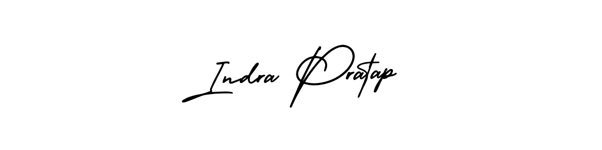 How to make Indra Pratap name signature. Use AmerikaSignatureDemo-Regular style for creating short signs online. This is the latest handwritten sign. Indra Pratap signature style 3 images and pictures png