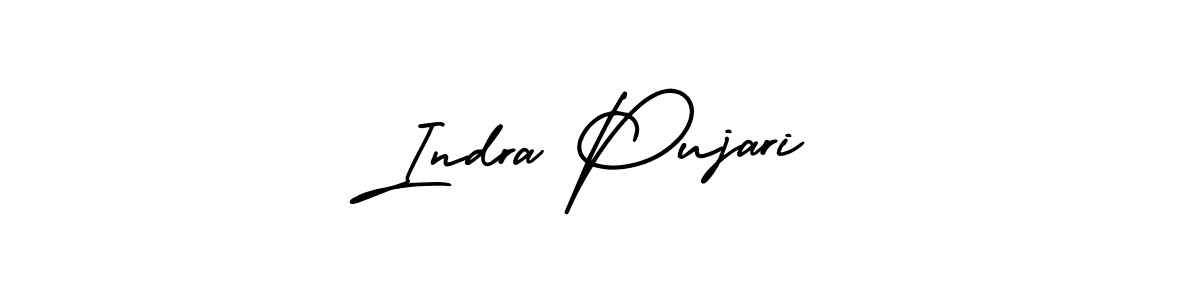 AmerikaSignatureDemo-Regular is a professional signature style that is perfect for those who want to add a touch of class to their signature. It is also a great choice for those who want to make their signature more unique. Get Indra Pujari name to fancy signature for free. Indra Pujari signature style 3 images and pictures png