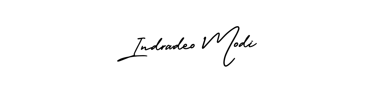 Create a beautiful signature design for name Indradeo Modi. With this signature (AmerikaSignatureDemo-Regular) fonts, you can make a handwritten signature for free. Indradeo Modi signature style 3 images and pictures png