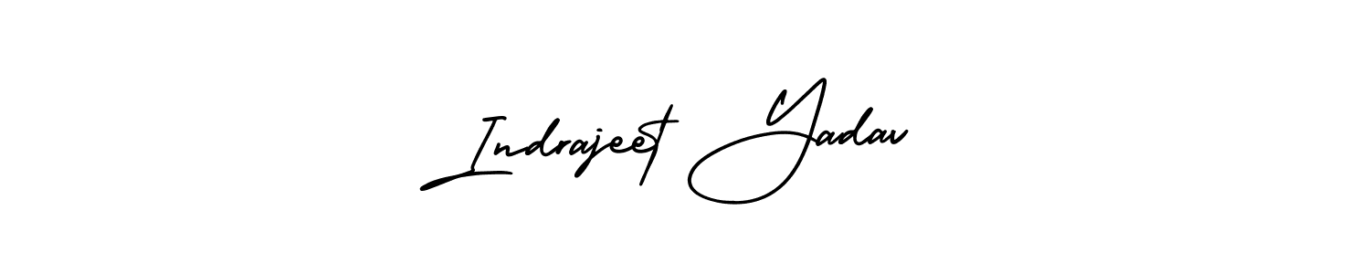The best way (AmerikaSignatureDemo-Regular) to make a short signature is to pick only two or three words in your name. The name Indrajeet Yadav include a total of six letters. For converting this name. Indrajeet Yadav signature style 3 images and pictures png