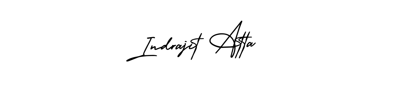Design your own signature with our free online signature maker. With this signature software, you can create a handwritten (AmerikaSignatureDemo-Regular) signature for name Indrajit Atta. Indrajit Atta signature style 3 images and pictures png