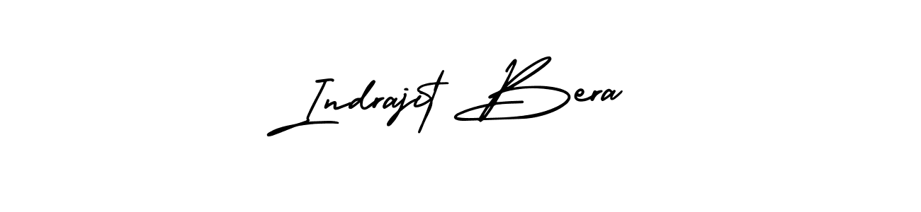 You should practise on your own different ways (AmerikaSignatureDemo-Regular) to write your name (Indrajit Bera) in signature. don't let someone else do it for you. Indrajit Bera signature style 3 images and pictures png