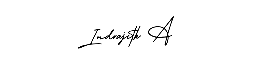 if you are searching for the best signature style for your name Indrajith A. so please give up your signature search. here we have designed multiple signature styles  using AmerikaSignatureDemo-Regular. Indrajith A signature style 3 images and pictures png