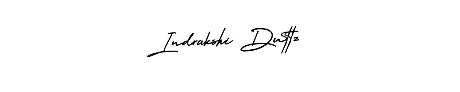 How to make Indrakshi Duttz name signature. Use AmerikaSignatureDemo-Regular style for creating short signs online. This is the latest handwritten sign. Indrakshi Duttz signature style 3 images and pictures png