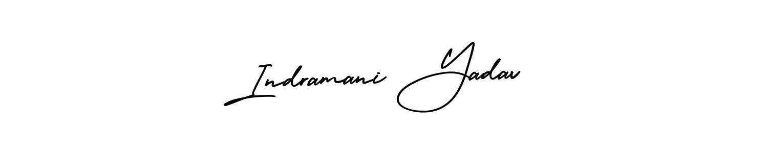 if you are searching for the best signature style for your name Indramani Yadav. so please give up your signature search. here we have designed multiple signature styles  using AmerikaSignatureDemo-Regular. Indramani Yadav signature style 3 images and pictures png