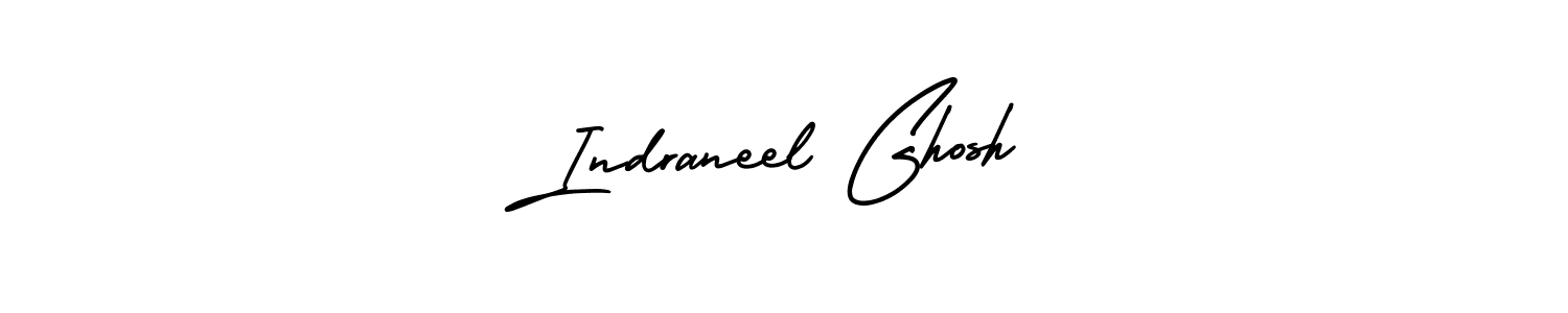 You should practise on your own different ways (AmerikaSignatureDemo-Regular) to write your name (Indraneel Ghosh) in signature. don't let someone else do it for you. Indraneel Ghosh signature style 3 images and pictures png