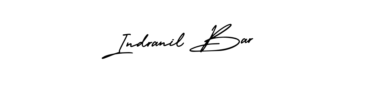 Indranil Bar stylish signature style. Best Handwritten Sign (AmerikaSignatureDemo-Regular) for my name. Handwritten Signature Collection Ideas for my name Indranil Bar. Indranil Bar signature style 3 images and pictures png