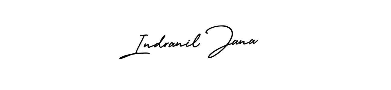 How to make Indranil Jana name signature. Use AmerikaSignatureDemo-Regular style for creating short signs online. This is the latest handwritten sign. Indranil Jana signature style 3 images and pictures png