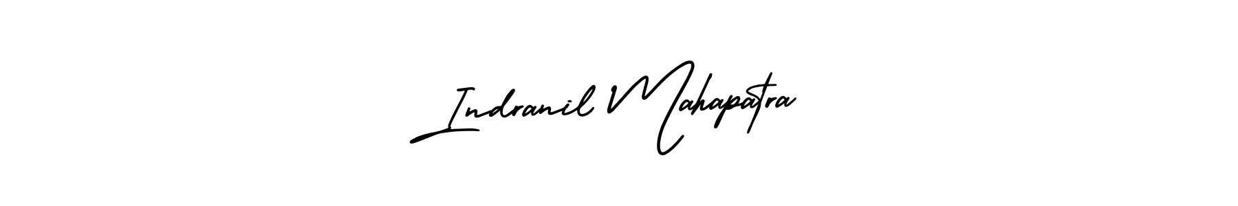 You should practise on your own different ways (AmerikaSignatureDemo-Regular) to write your name (Indranil Mahapatra) in signature. don't let someone else do it for you. Indranil Mahapatra signature style 3 images and pictures png