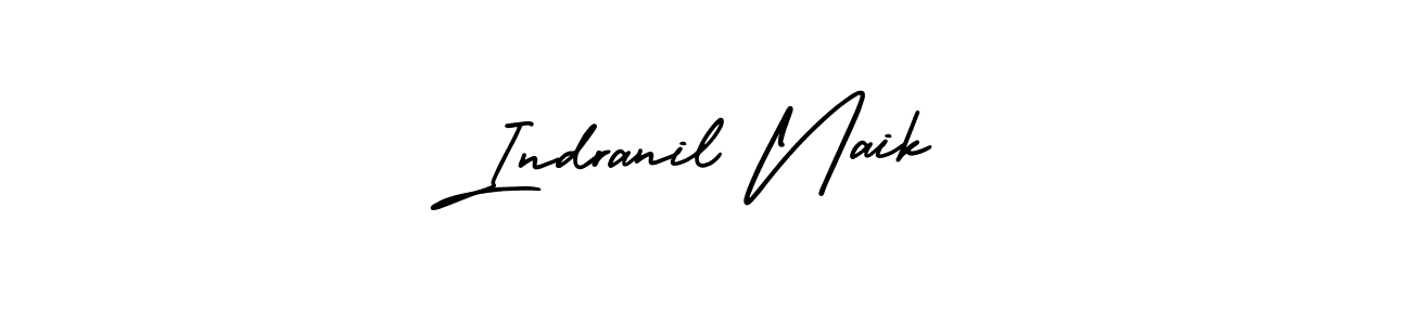 The best way (AmerikaSignatureDemo-Regular) to make a short signature is to pick only two or three words in your name. The name Indranil Naik include a total of six letters. For converting this name. Indranil Naik signature style 3 images and pictures png