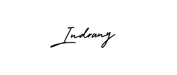 Create a beautiful signature design for name Indrany. With this signature (AmerikaSignatureDemo-Regular) fonts, you can make a handwritten signature for free. Indrany signature style 3 images and pictures png