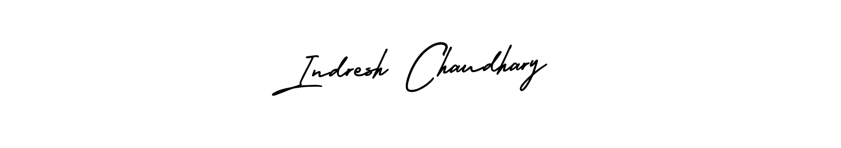 Indresh Chaudhary stylish signature style. Best Handwritten Sign (AmerikaSignatureDemo-Regular) for my name. Handwritten Signature Collection Ideas for my name Indresh Chaudhary. Indresh Chaudhary signature style 3 images and pictures png