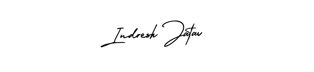 AmerikaSignatureDemo-Regular is a professional signature style that is perfect for those who want to add a touch of class to their signature. It is also a great choice for those who want to make their signature more unique. Get Indresh Jatav name to fancy signature for free. Indresh Jatav signature style 3 images and pictures png