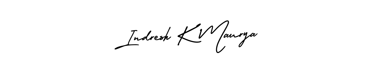 AmerikaSignatureDemo-Regular is a professional signature style that is perfect for those who want to add a touch of class to their signature. It is also a great choice for those who want to make their signature more unique. Get Indresh K Maurya name to fancy signature for free. Indresh K Maurya signature style 3 images and pictures png