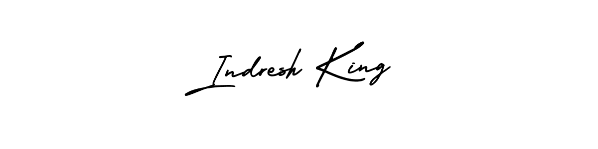 Also You can easily find your signature by using the search form. We will create Indresh King name handwritten signature images for you free of cost using AmerikaSignatureDemo-Regular sign style. Indresh King signature style 3 images and pictures png