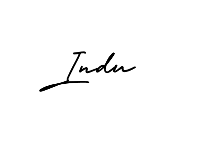 Use a signature maker to create a handwritten signature online. With this signature software, you can design (AmerikaSignatureDemo-Regular) your own signature for name Indu. Indu signature style 3 images and pictures png