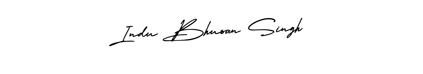 This is the best signature style for the Indu Bhusan Singh name. Also you like these signature font (AmerikaSignatureDemo-Regular). Mix name signature. Indu Bhusan Singh signature style 3 images and pictures png