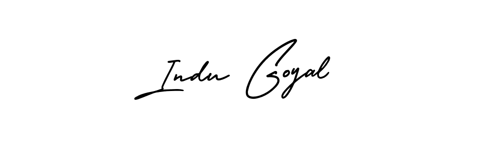 How to make Indu Goyal name signature. Use AmerikaSignatureDemo-Regular style for creating short signs online. This is the latest handwritten sign. Indu Goyal signature style 3 images and pictures png