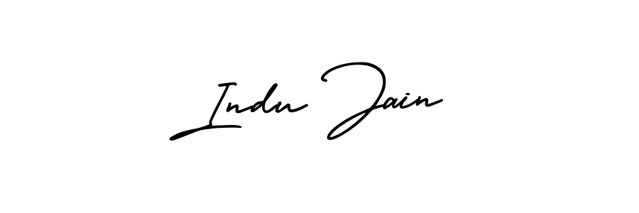 AmerikaSignatureDemo-Regular is a professional signature style that is perfect for those who want to add a touch of class to their signature. It is also a great choice for those who want to make their signature more unique. Get Indu Jain name to fancy signature for free. Indu Jain signature style 3 images and pictures png
