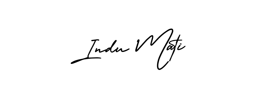 It looks lik you need a new signature style for name Indu Mati. Design unique handwritten (AmerikaSignatureDemo-Regular) signature with our free signature maker in just a few clicks. Indu Mati signature style 3 images and pictures png