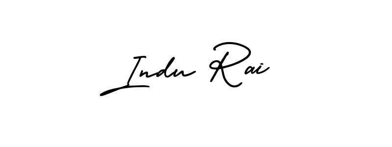 Design your own signature with our free online signature maker. With this signature software, you can create a handwritten (AmerikaSignatureDemo-Regular) signature for name Indu Rai. Indu Rai signature style 3 images and pictures png