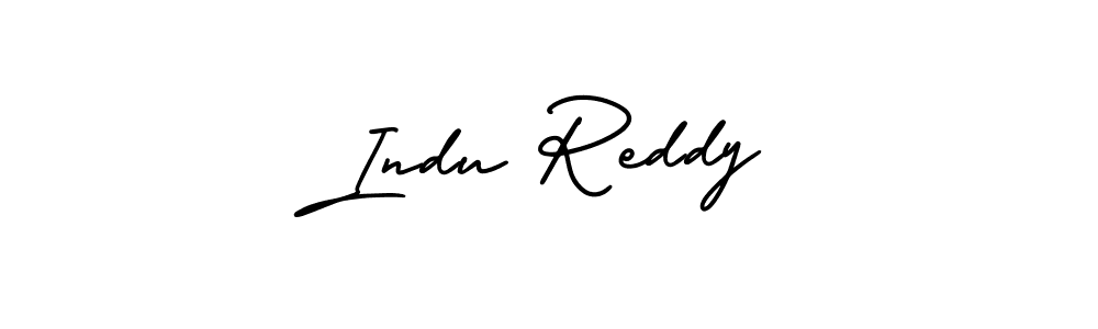 Create a beautiful signature design for name Indu Reddy. With this signature (AmerikaSignatureDemo-Regular) fonts, you can make a handwritten signature for free. Indu Reddy signature style 3 images and pictures png
