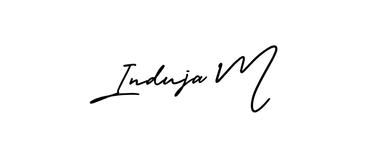 AmerikaSignatureDemo-Regular is a professional signature style that is perfect for those who want to add a touch of class to their signature. It is also a great choice for those who want to make their signature more unique. Get Induja M name to fancy signature for free. Induja M signature style 3 images and pictures png