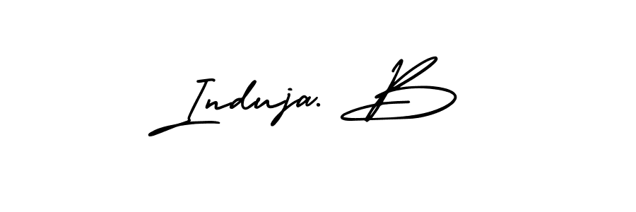 Design your own signature with our free online signature maker. With this signature software, you can create a handwritten (AmerikaSignatureDemo-Regular) signature for name Induja. B. Induja. B signature style 3 images and pictures png